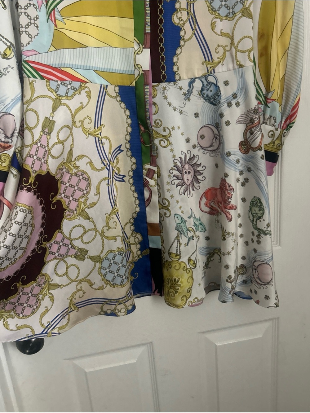 Zara Multicolor Patterned Button-Front Midi Dress - Picture 4 of 5